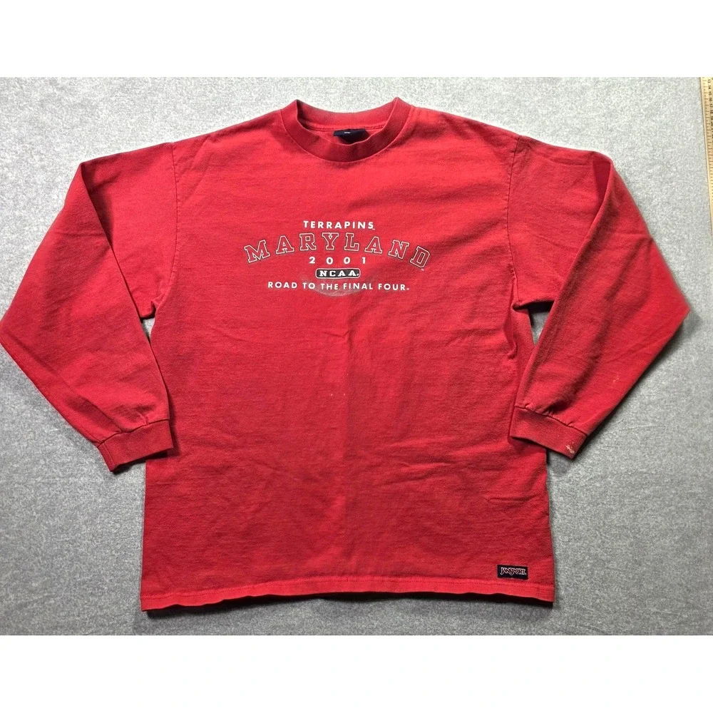 Vintage Maryland Terrapins Shirt Mens L Red Road to the Final Four JanSport USA
